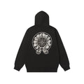 Chrome Hearts Rhinestone Horseshoe Hoodie - Black Gothic Streetwear Sweatshirt 2601